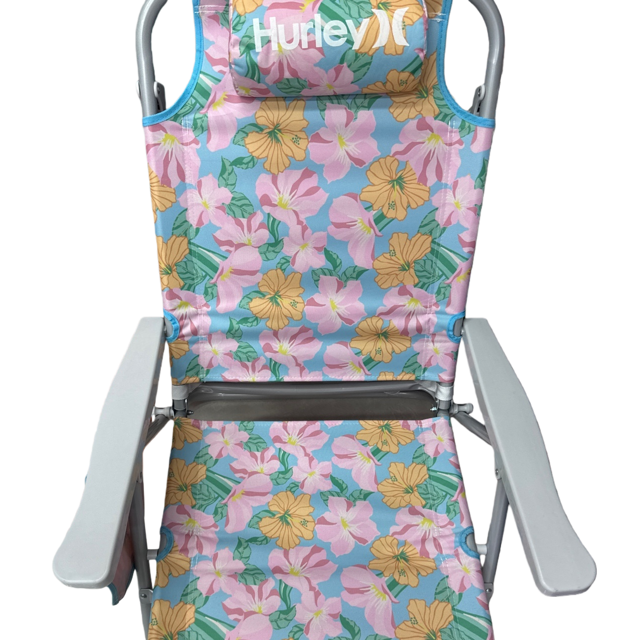 Floral pattern folding chair, outdoor leisure portable chair, home courtyard seat cushion Item Picture