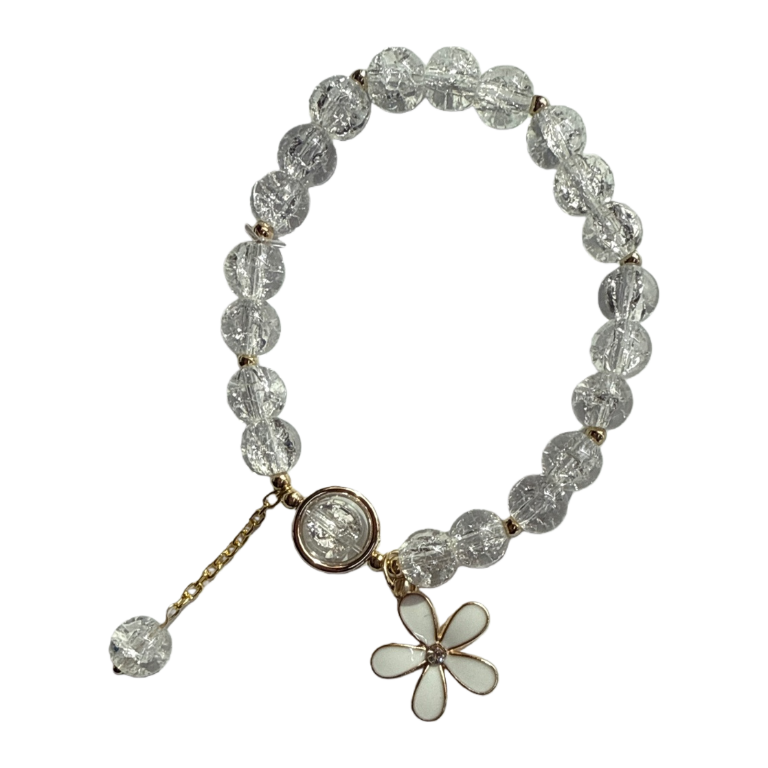 Transparent crystal bead bracelet, a fashionable and simple women's bracelet necklace accessory, a gift for girls Item Picture