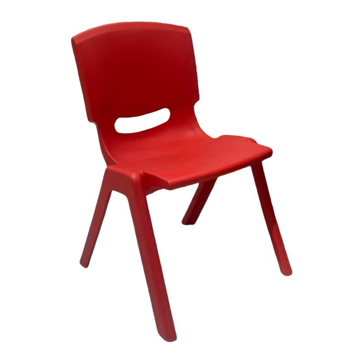 Red plastic chair, portable and lightweight, outdoor household folding chair, plastic chair Item Picture