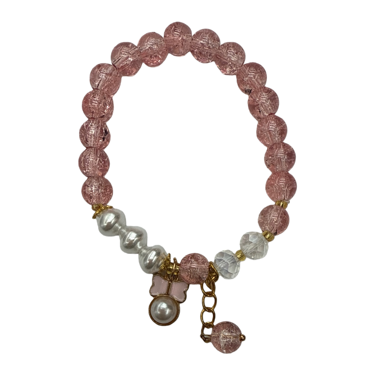 Pink bead bracelet for women, a fashionable, simple, light luxury and niche accessory, a gift for girls Item Picture