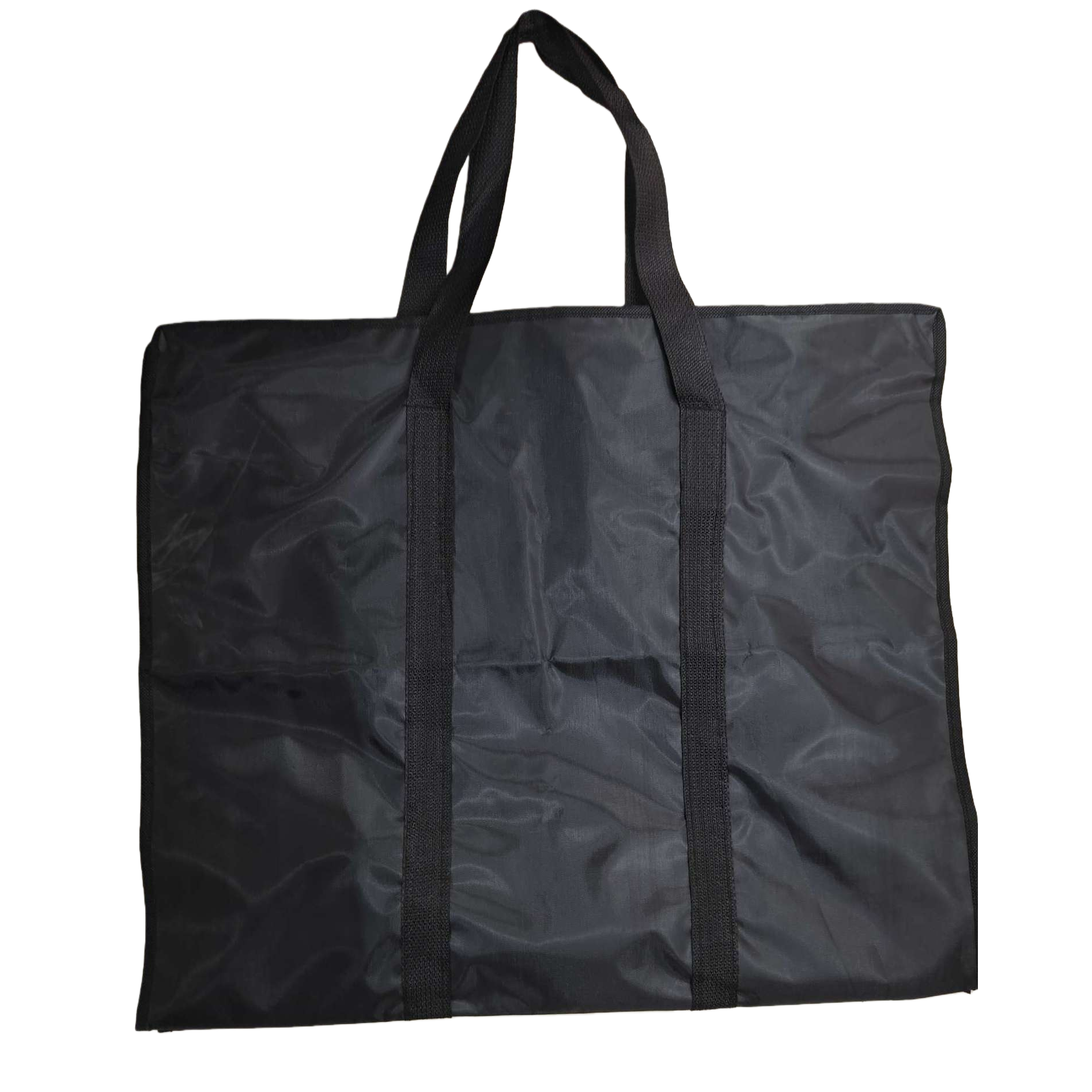 The black hand-held large-capacity canvas shopping bag is simple and versatile for commuting