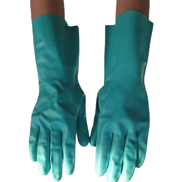 قفازات مطاطية خضراء مقاومة للازلاق ومقاومة للطحن من أجل صناعة قفازات العمل Item Picture