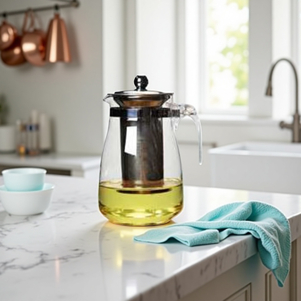 Glass teapot, portable and fragrant tea pot, home and office tea set, insulated teapot details Picture