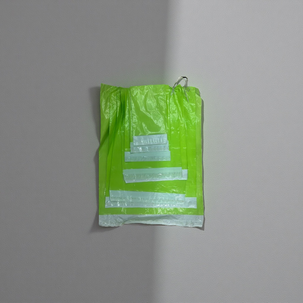 Green plastic bags, reusable eco-friendly bags, large-capacity thickened shopping bags Specification image