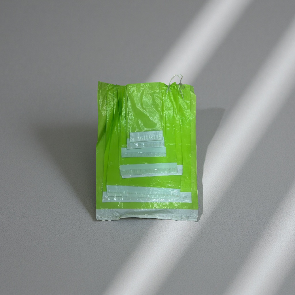 Green plastic bags, reusable eco-friendly bags, large-capacity thickened shopping bags Application Scenario