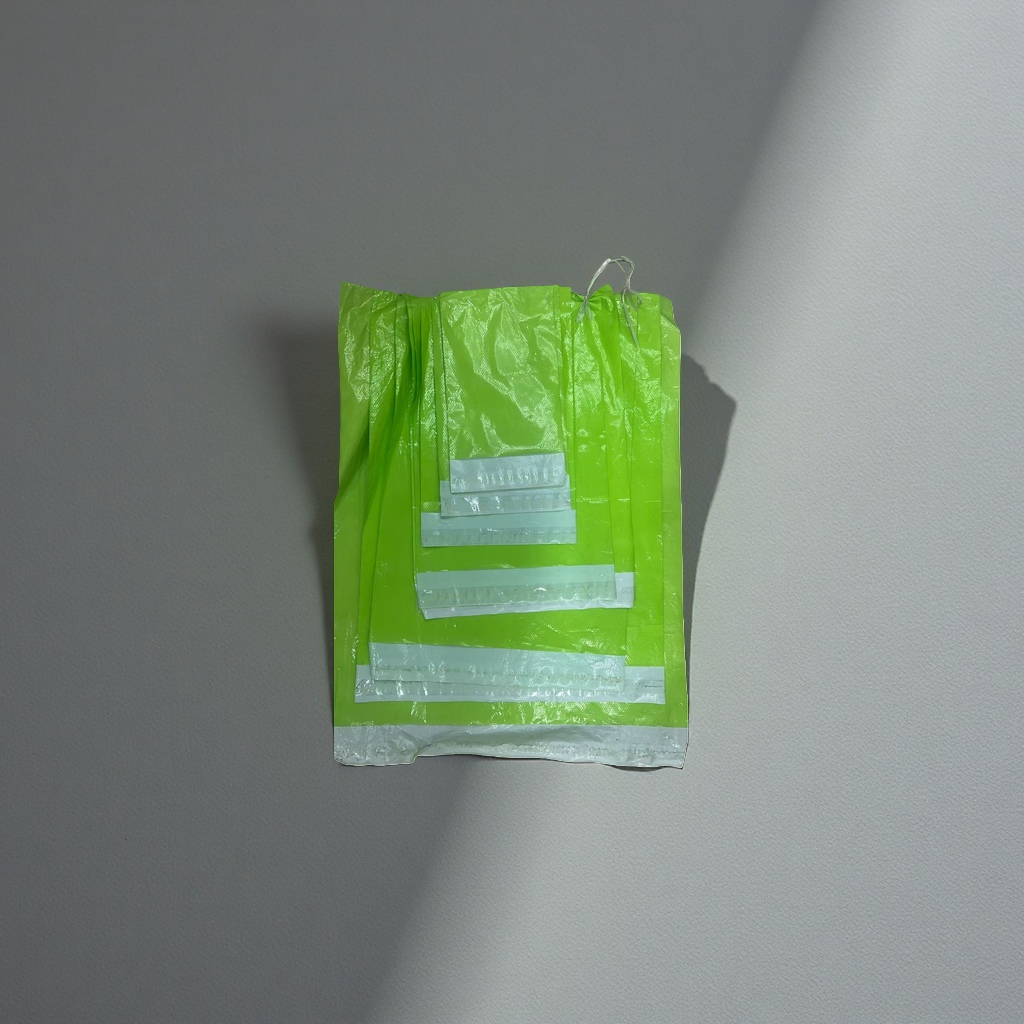 Green plastic bags, reusable eco-friendly bags, large-capacity thickened shopping bags details Picture