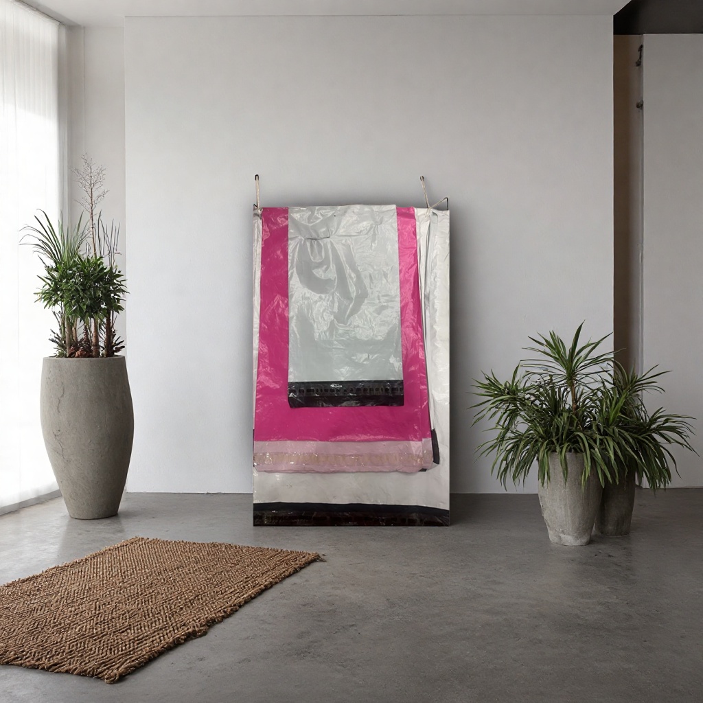 The main packaging bag of the pink border plastic bag is a reusable eco-friendly bag Application Scenario