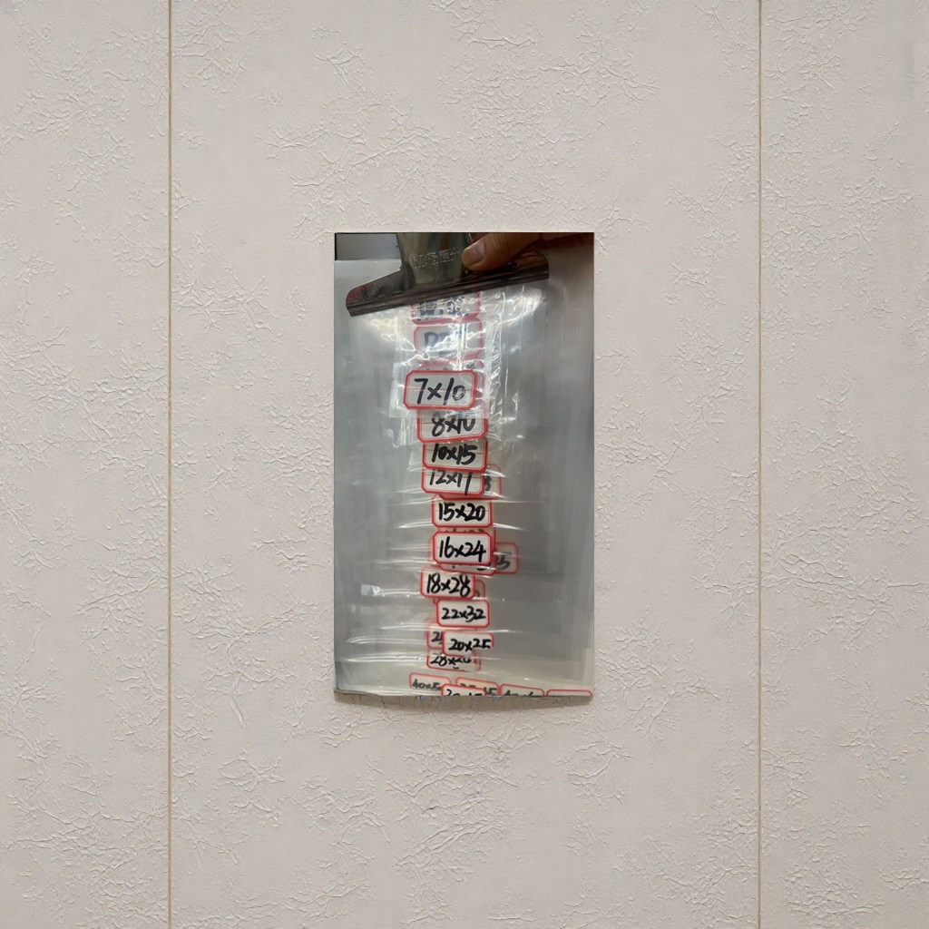 Transparent self-sealing plastic bag with label Specification image