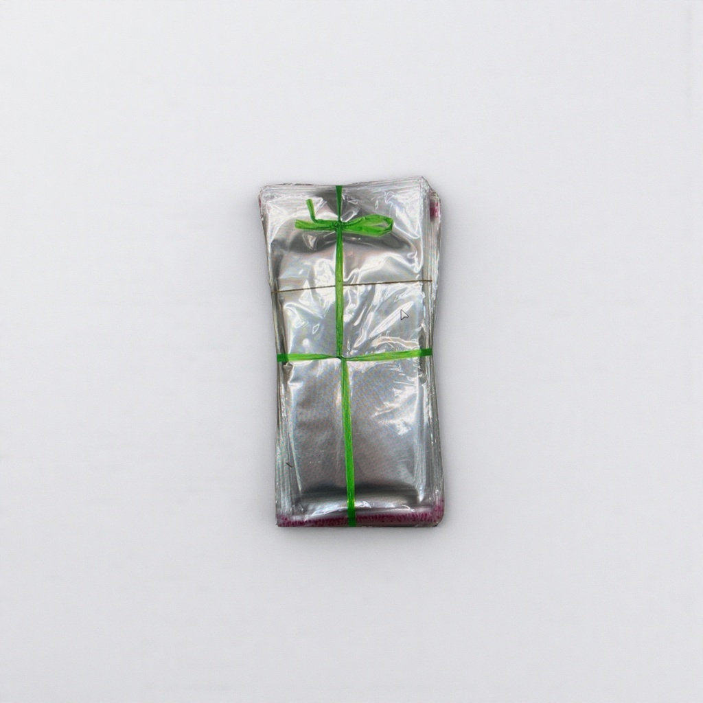 绿色透明塑料袋配绿绑带简约环保包装袋