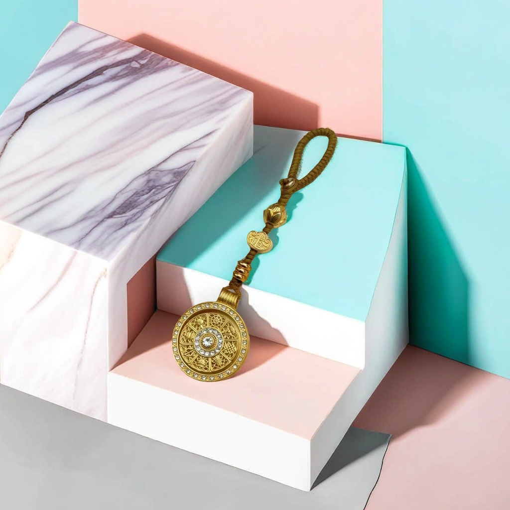 金色吊坠女款时尚简约项链吊坠饰品礼物，运转挂饰吊坠吊坠