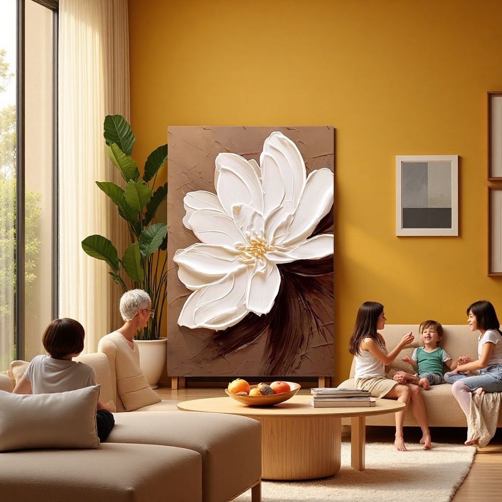 Flower decorative paintings, simple hanging paintings for the living room and bedroom, artistic wall decorations, and home decorative paintings Specification image