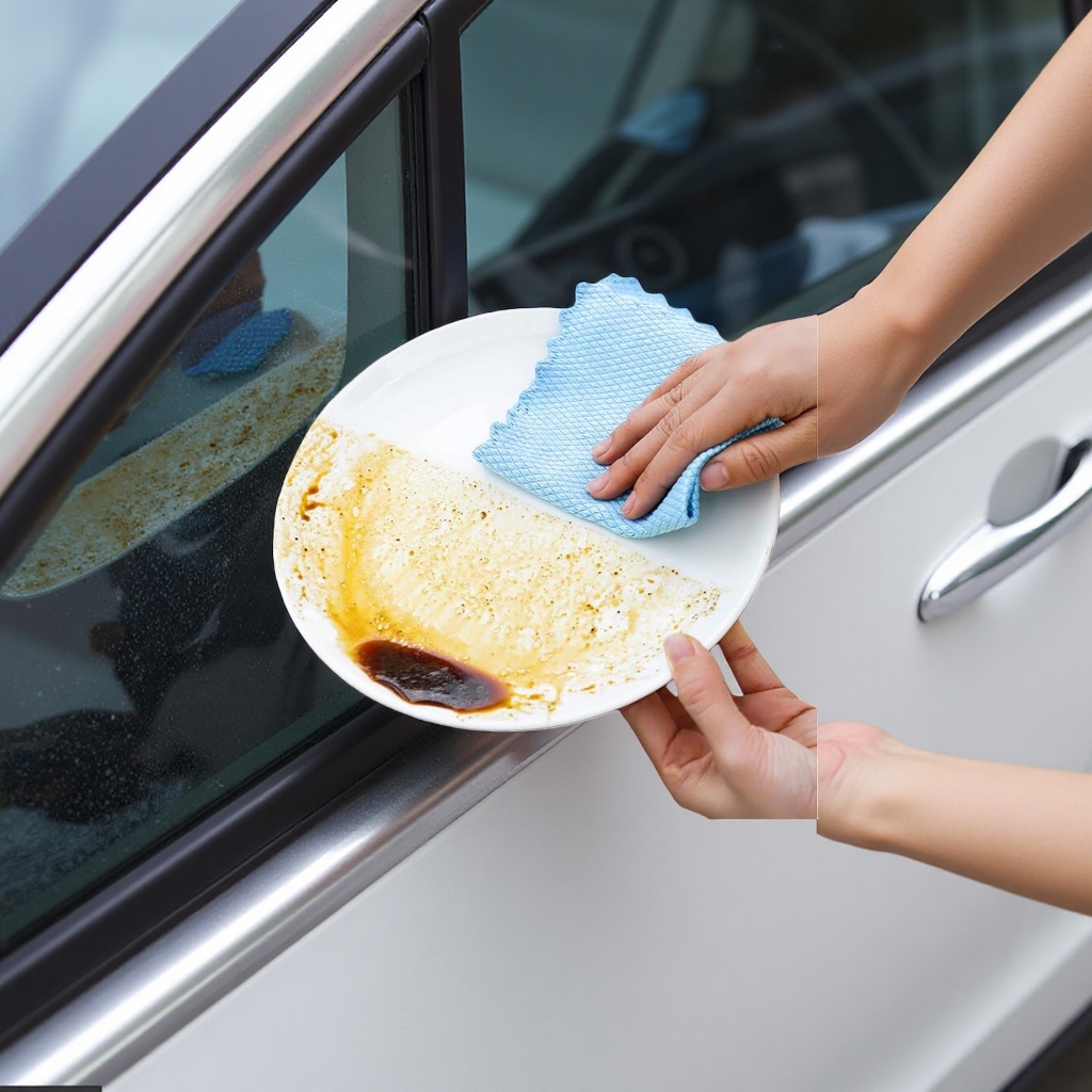 A 200-gram cleaning cloth and glass cup set, a powerful household cleaning tool for removing stains and grease details Picture