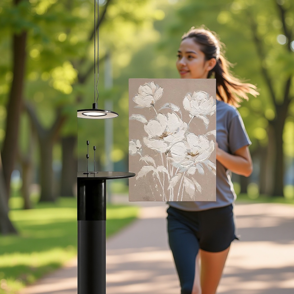 抽象花卉艺术画作装饰画客厅挂画简约风格细节图