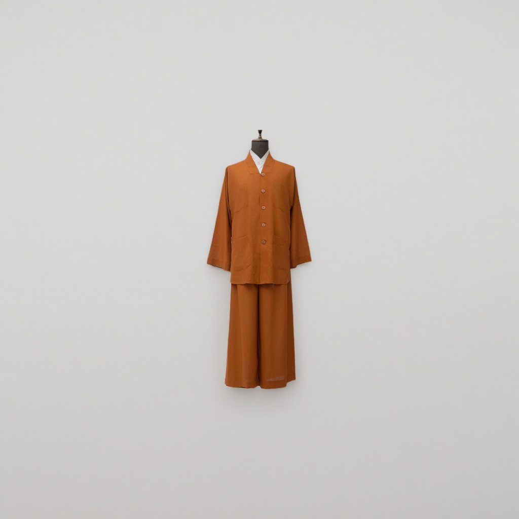 橙色中式服装修身显瘦新款国风服饰103300888产品图