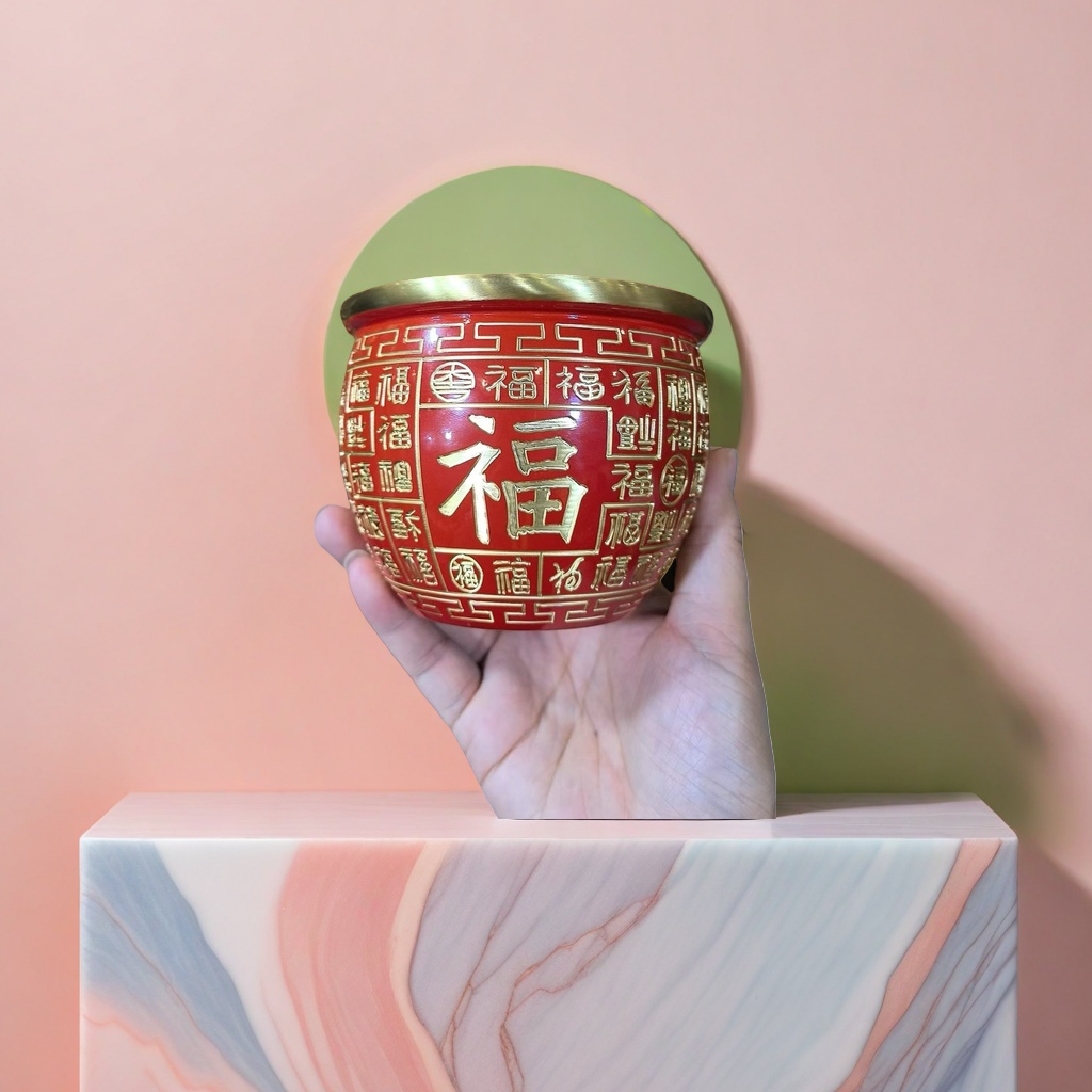 红色福字装饰罐产品图