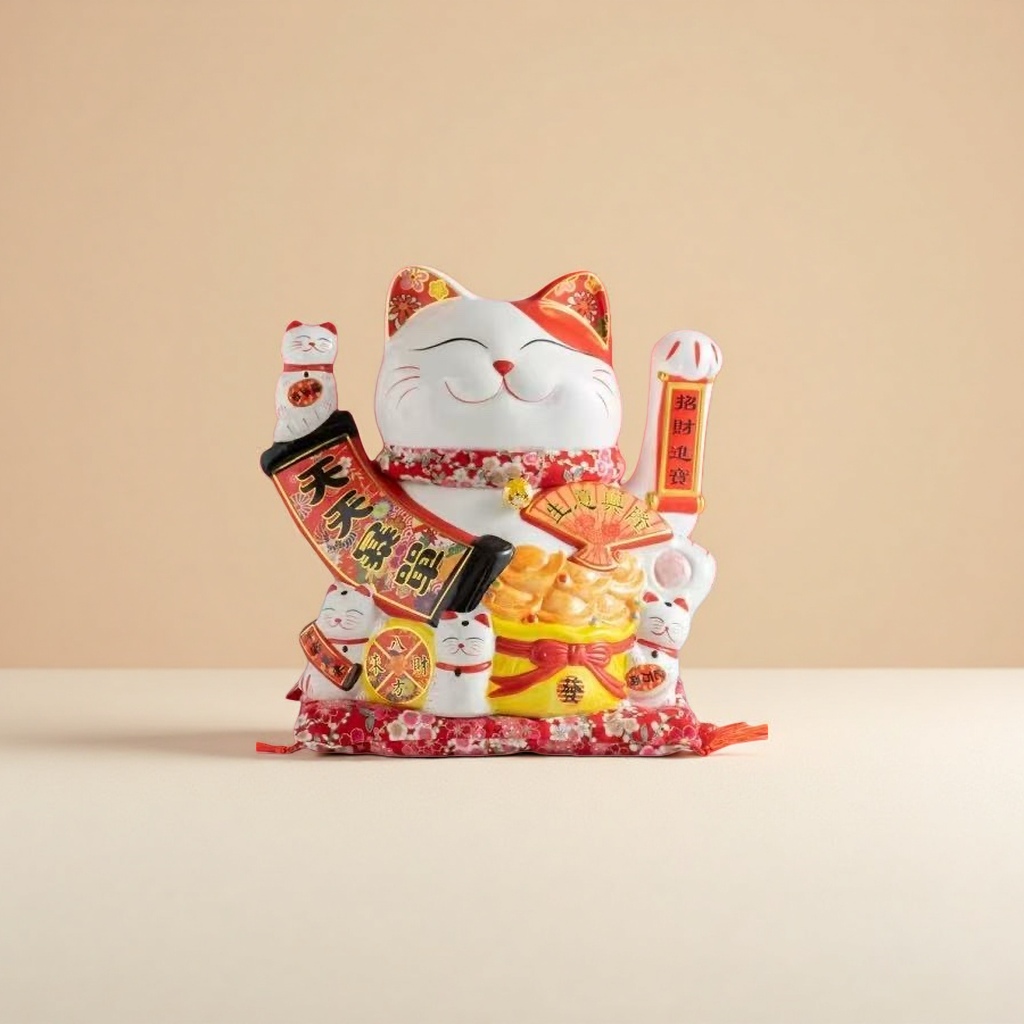 招财猫摆件招财纳福好运摆件家居装饰摆件招财猫
