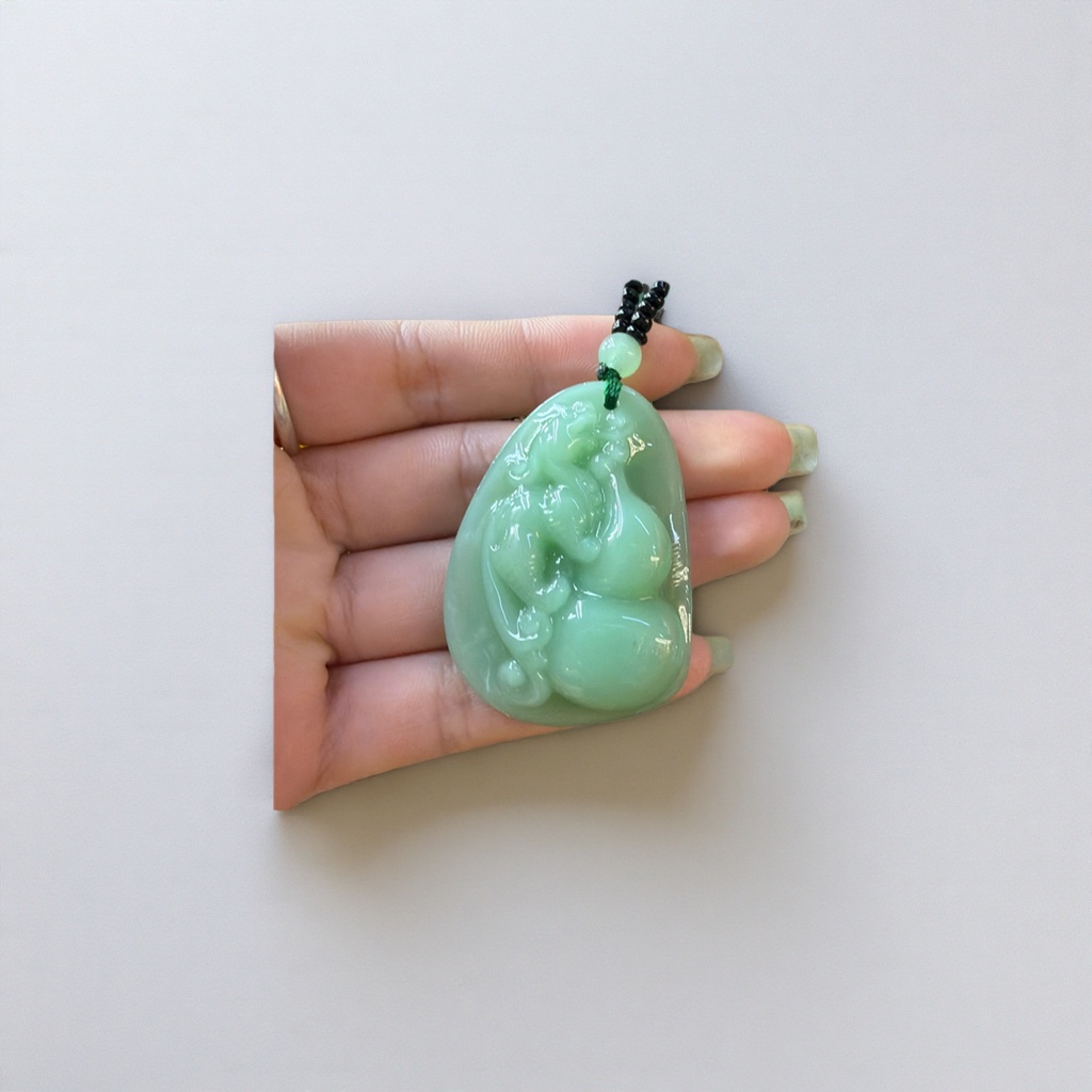 玉石雕刻吊坠天然玉石手链简约时尚饰品