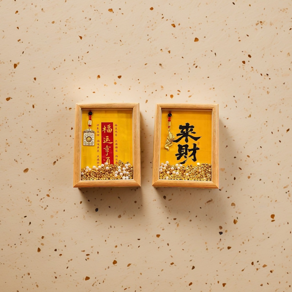 福运亨通来财主题摆件装饰画家居装饰摆件艺术画招财猫周边