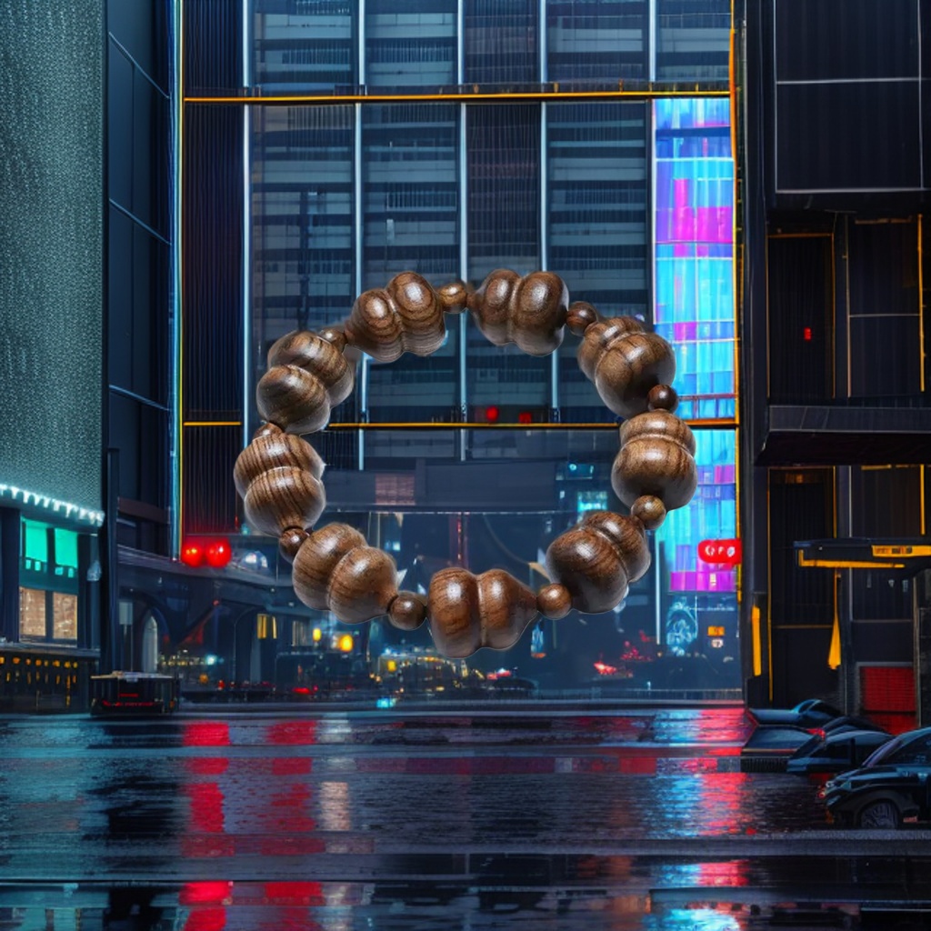 The wooden bracelet with natural texture is a great gift for both men and women, suitable for playing with and maintaining health Specification image