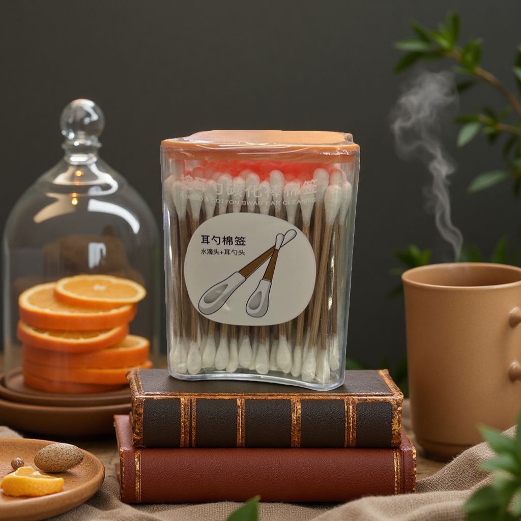 Ear spoon cotton swab combination cotton swab head portable sanitary cotton swab set Application Scenario