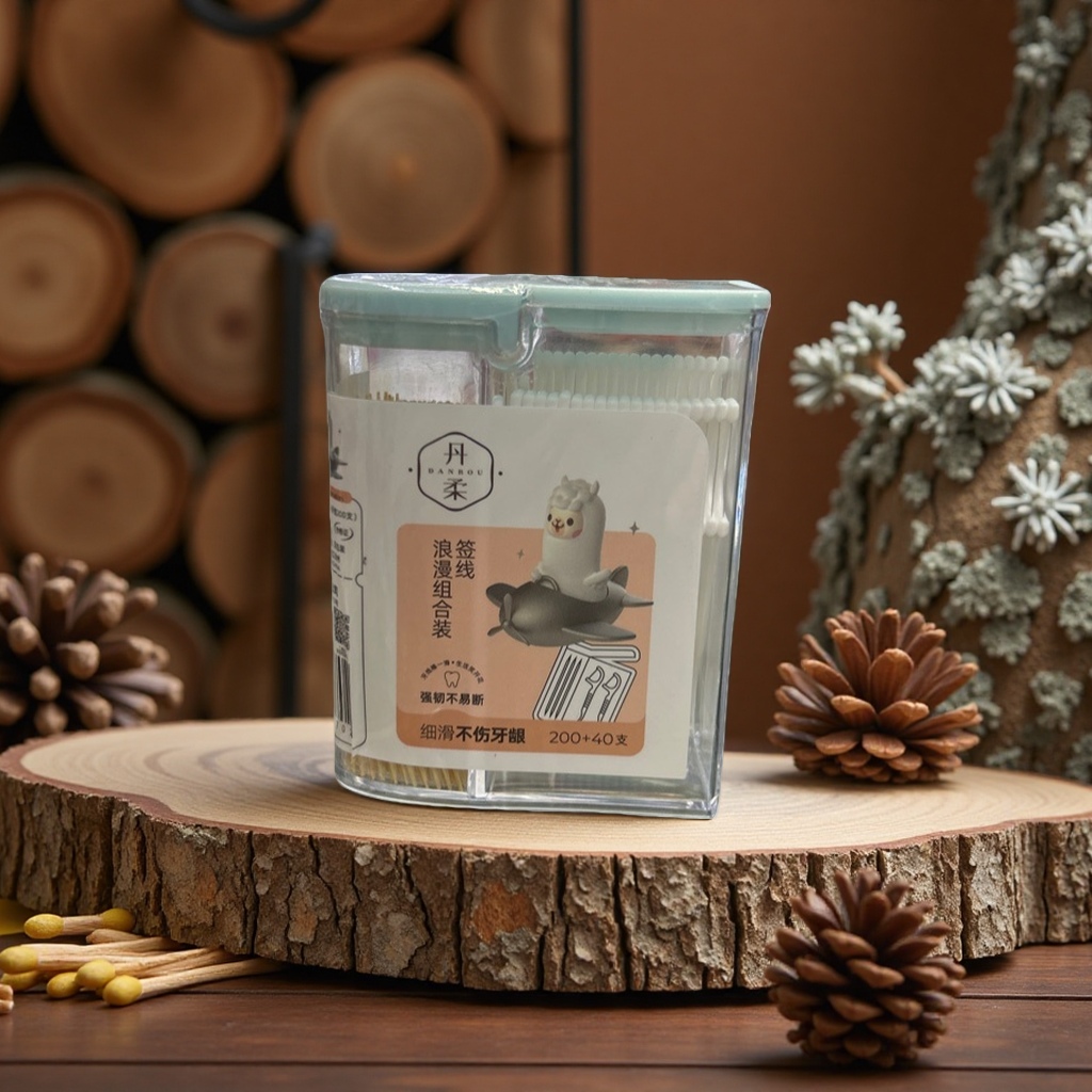 A 100-piece extended stainless steel toothpick box for home portable storage Specification image