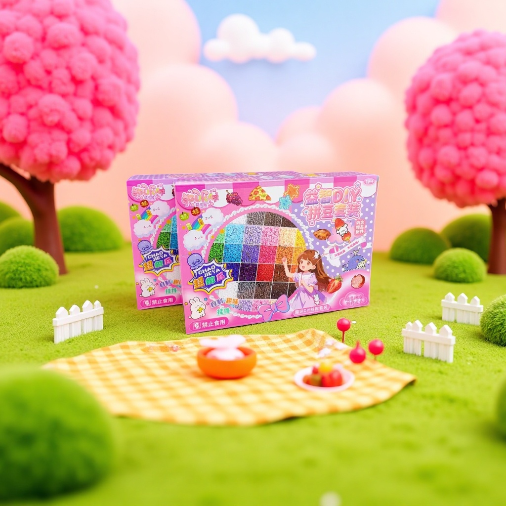 Educational DIY bean matching set creative packaging box children's early education toys details Picture