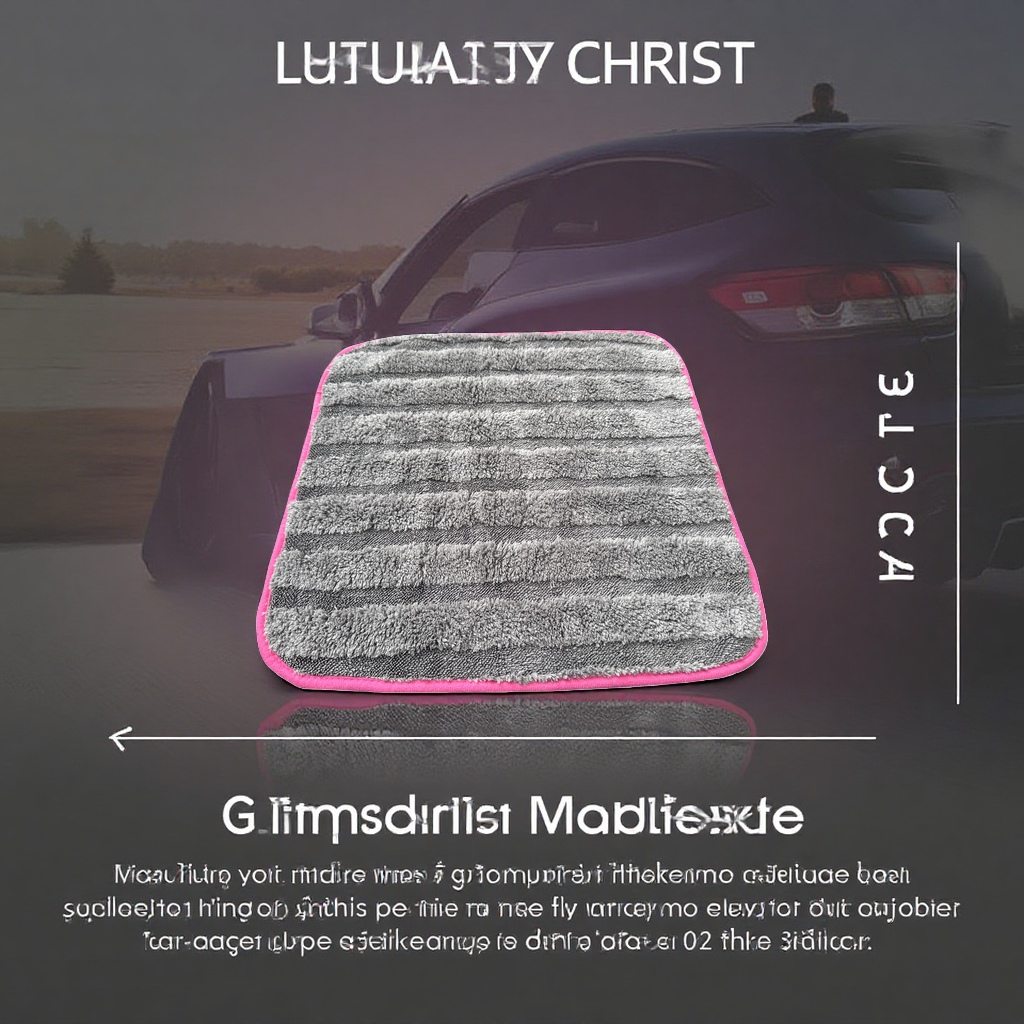 亚马逊汽车擦干巾1000克gsm螺旋环状超细纤维毛巾超大尺寸双面设计超强吸水能力无痕速干汽车毛巾产品图