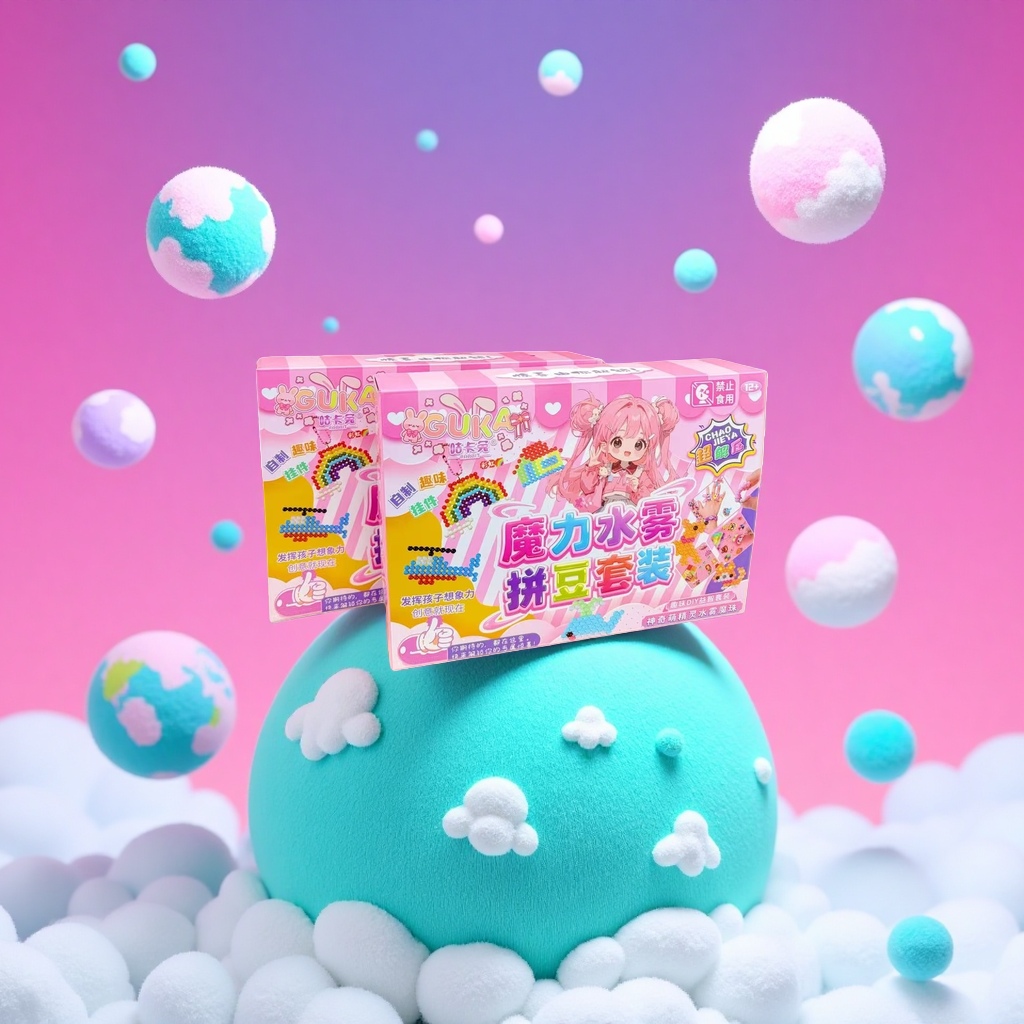 Magic Water Mist Bean Set Packaging Box, Children's creative handicraft material box Specification image
