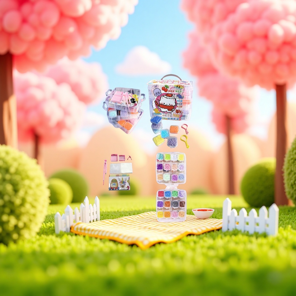 Magical Bean Puzzle Set, Creative Bean Puzzle Toys, children's Educational and early Education Gift box details Picture