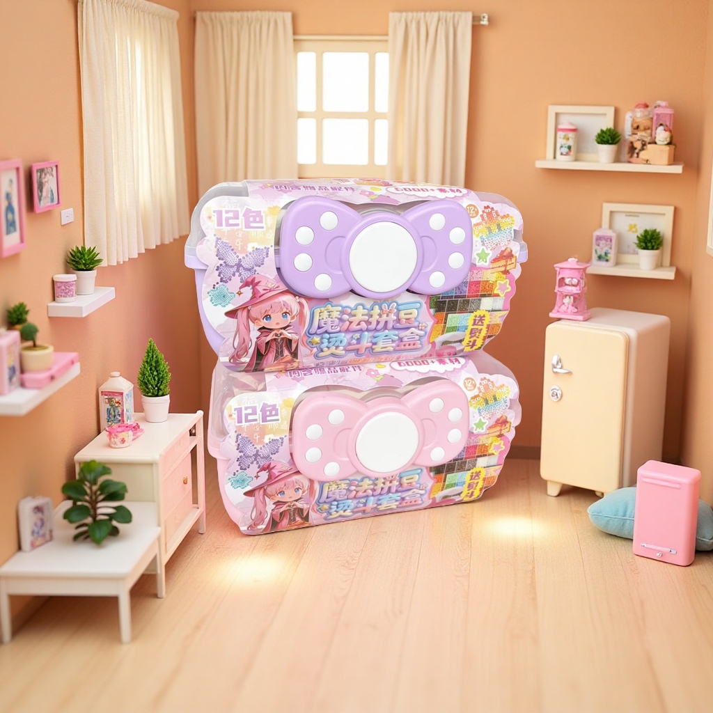 Magic Bean Ironing Pot Set, Toy Set, Creative Handmade DIY material pack Application Scenario