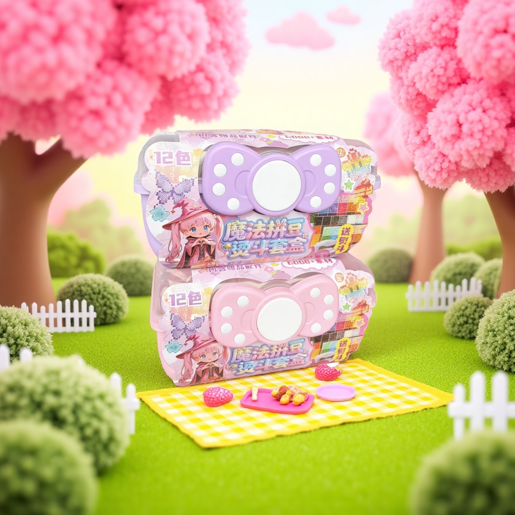 Magic Bean Ironing Pot Set, Toy Set, Creative Handmade DIY material pack details Picture