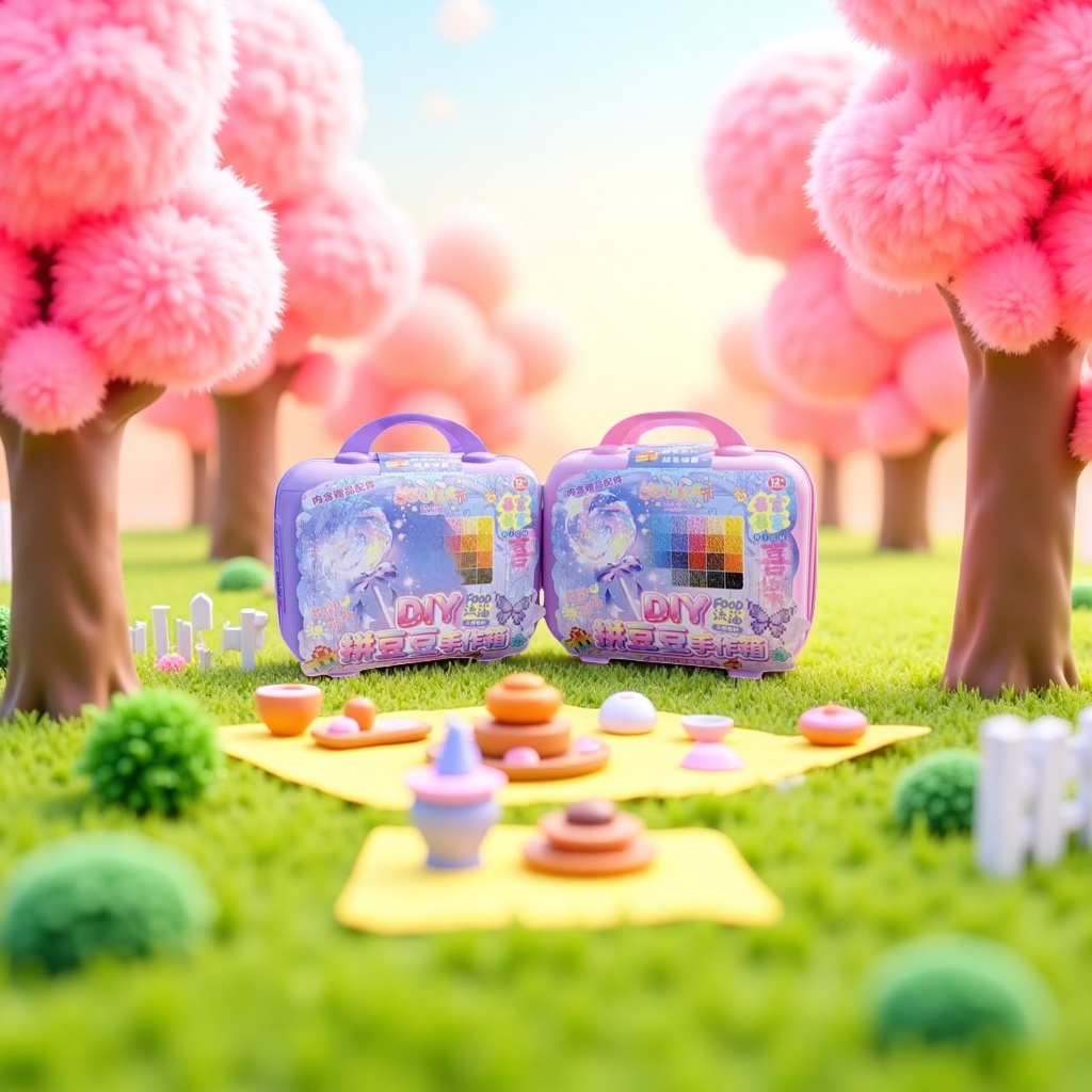 DIY Doudou Handmade Box Suitcase Set, children's creative handmade toys