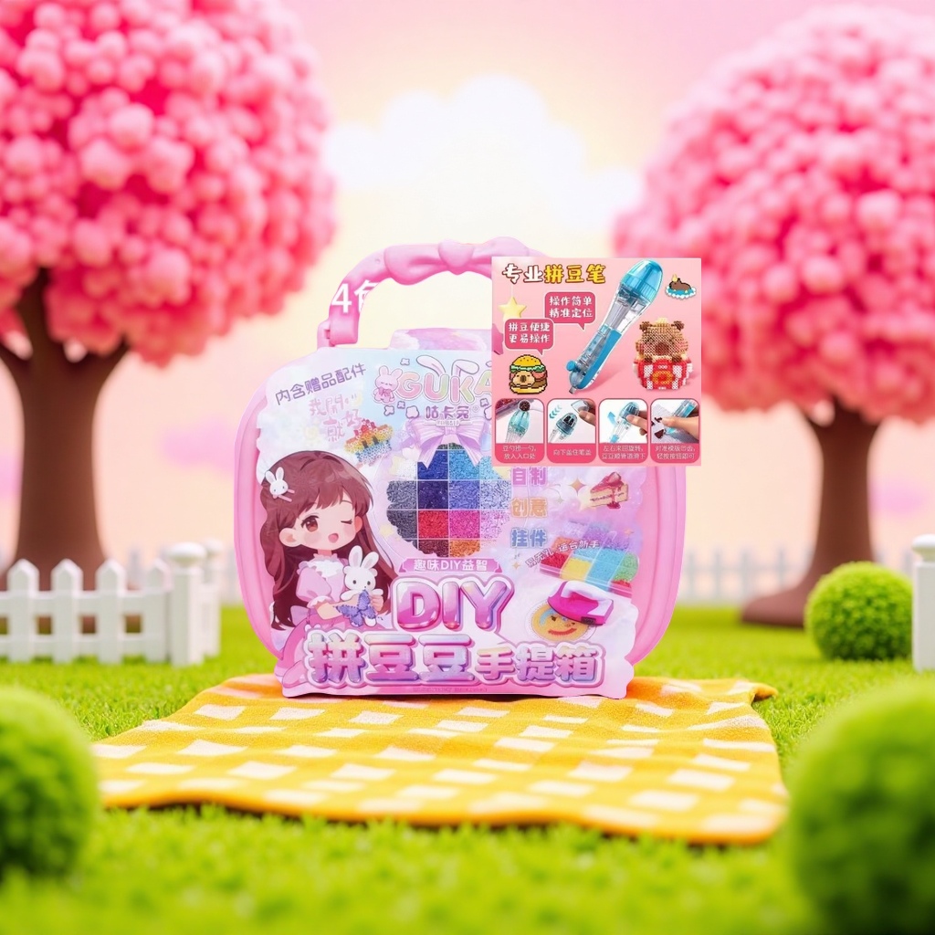 DIY DIY Doudou suitcase, creative handmade material package, children's educational toys details Picture