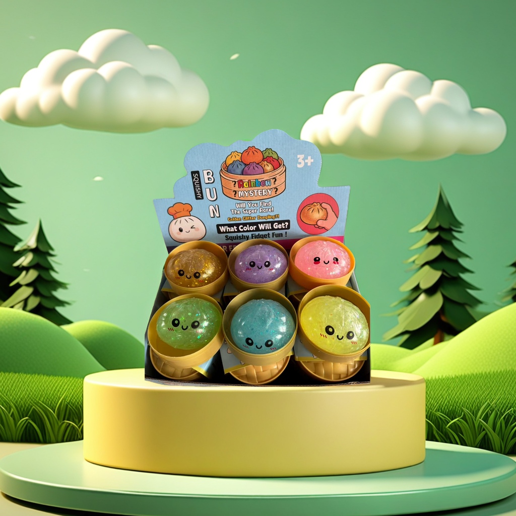 Colorful luminous steamed buns, soft rubber toys, children's educational toys for intelligence and early education Application Scenario