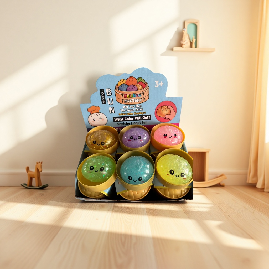 彩色发光包子软胶玩具儿童益智早教玩具