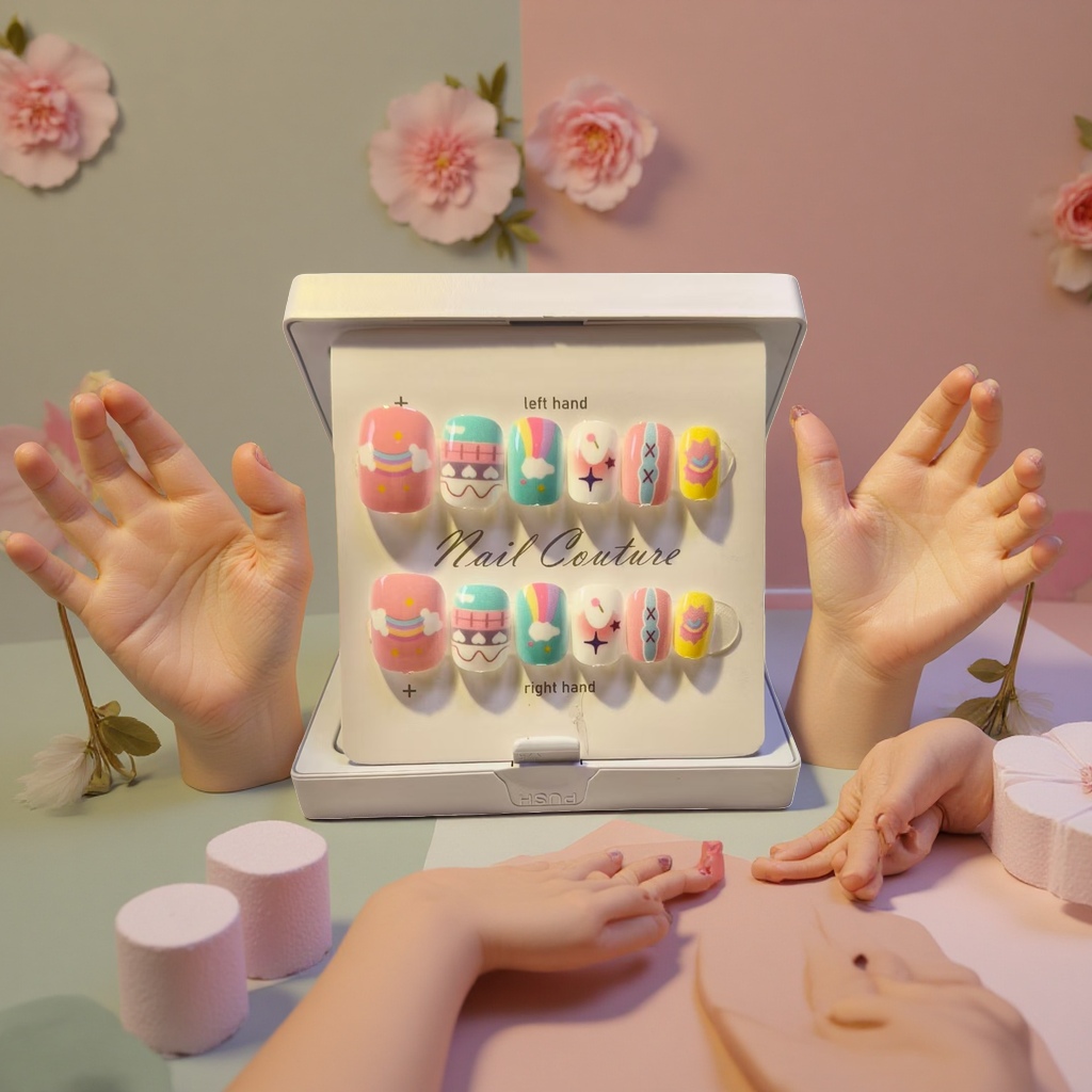 Colorful nail art patches are fashionable and versatile. They are simple and exquisite nail decorations details Picture