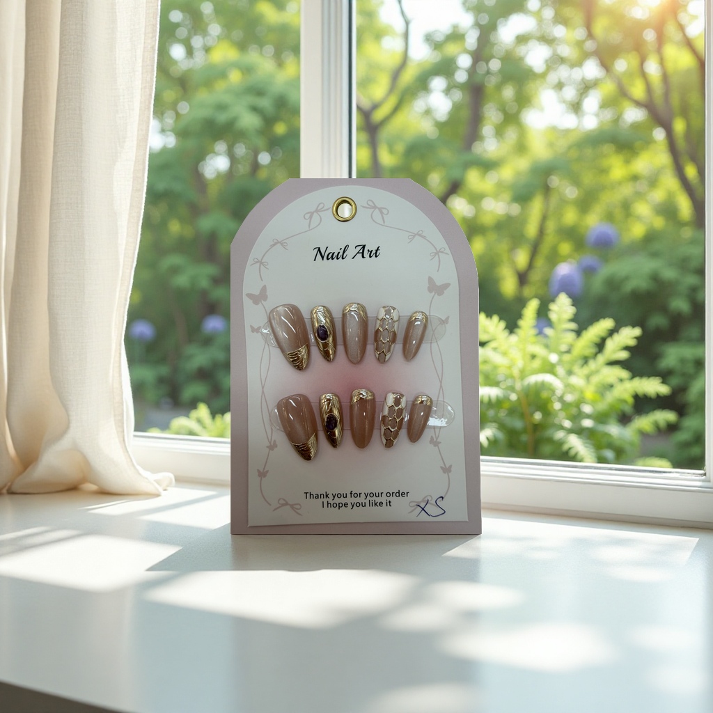 Nail art false nail set, detachable decorative nail pieces, Diy nail material package Application Scenario