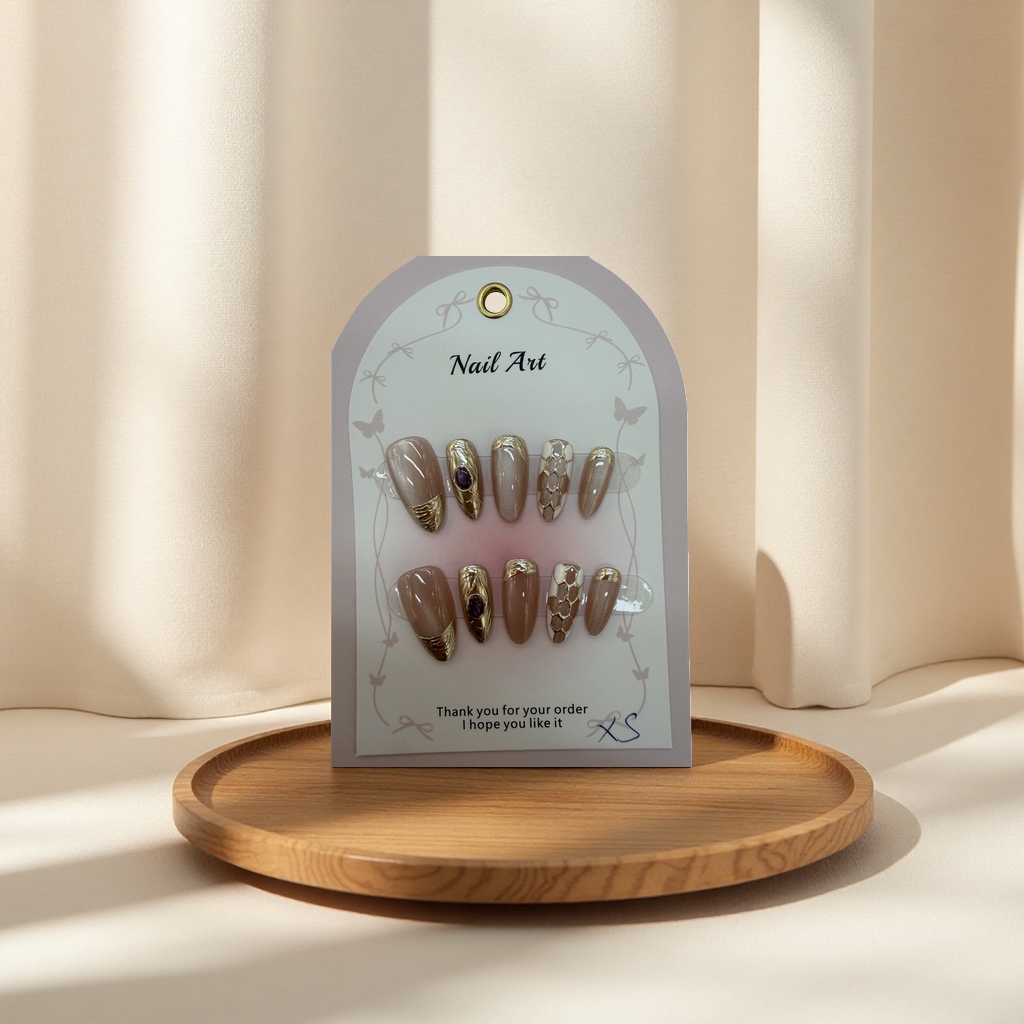 Nail art false nail set, detachable decorative nail pieces, Diy nail material package