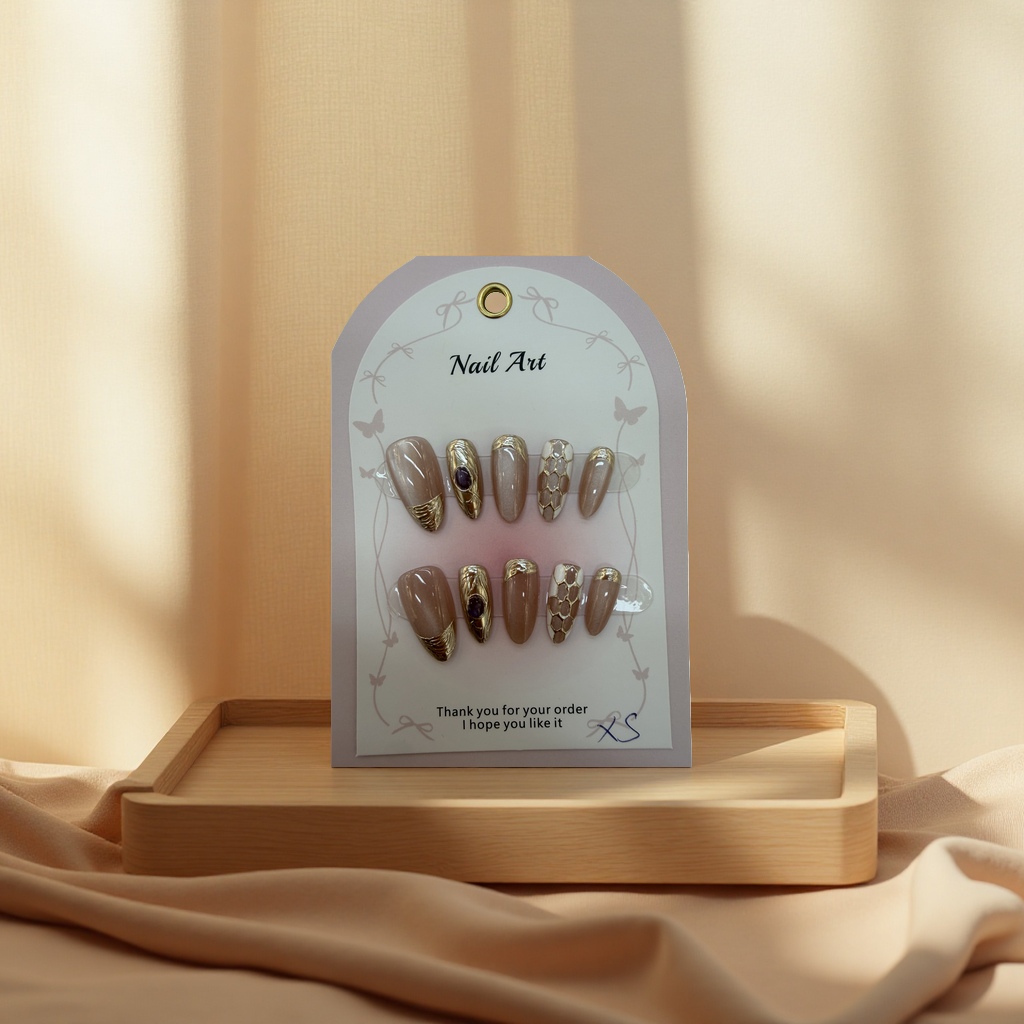 Nail art false nail set, detachable decorative nail pieces, Diy nail material package details Picture