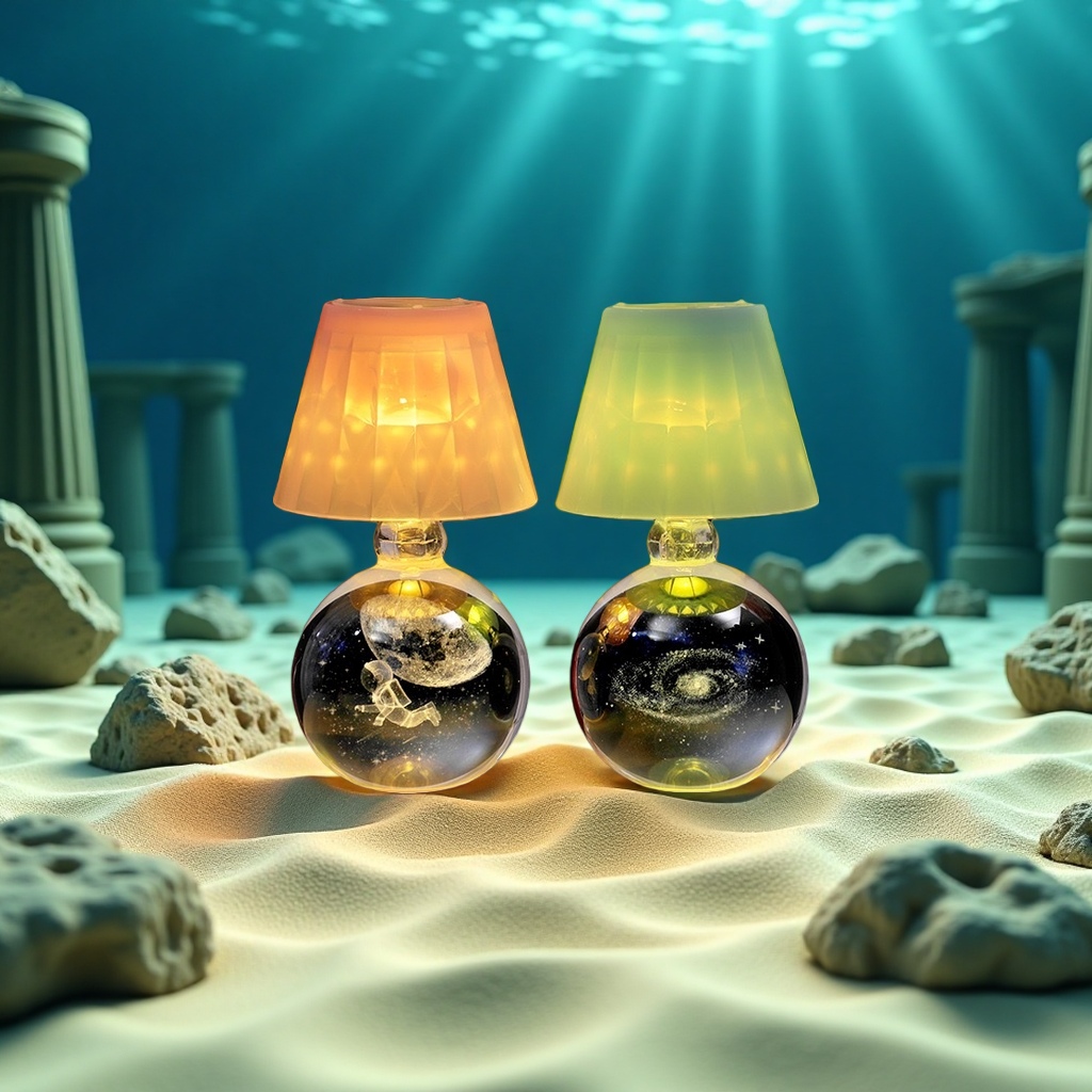 Starry crystal ball night light, creative crystal table lamp, dormitory bedroom bedside lamp, ambient light, desktop decorative item details Picture