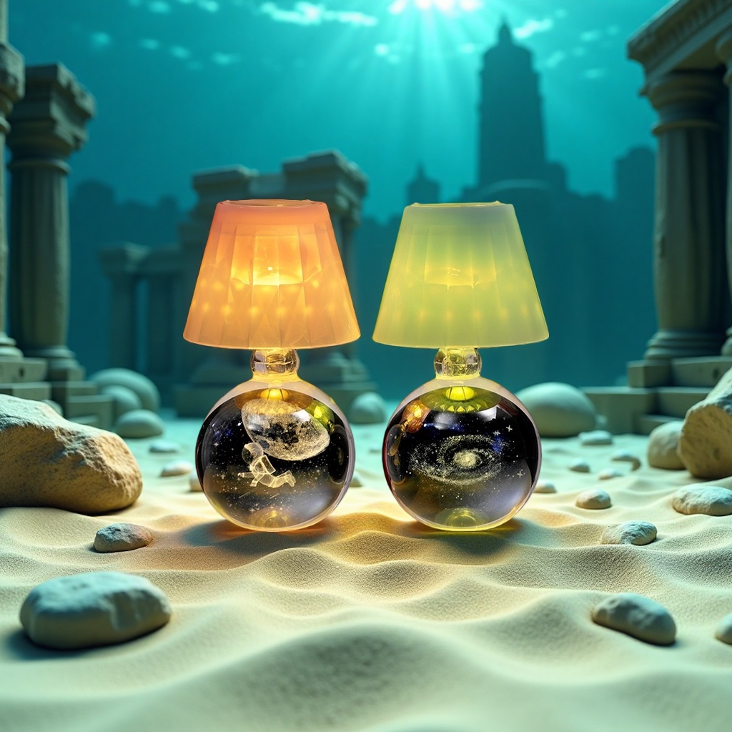 Starry crystal ball night light, creative crystal table lamp, dormitory bedroom bedside lamp, ambient light, desktop decorative item