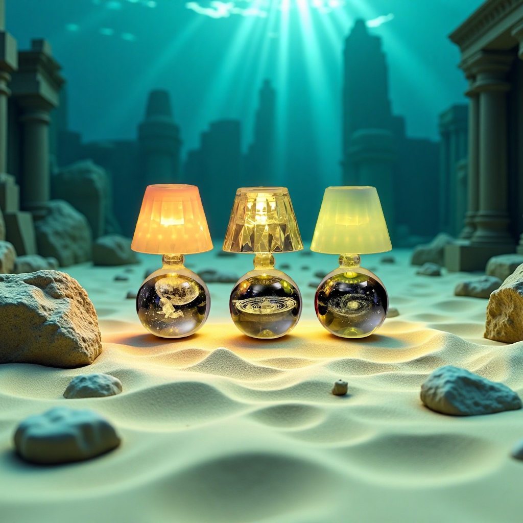 Starry crystal ball night light, creative crystal table lamp, dormitory bedroom bedside lamp, ambient light, desktop decorative item Specification image