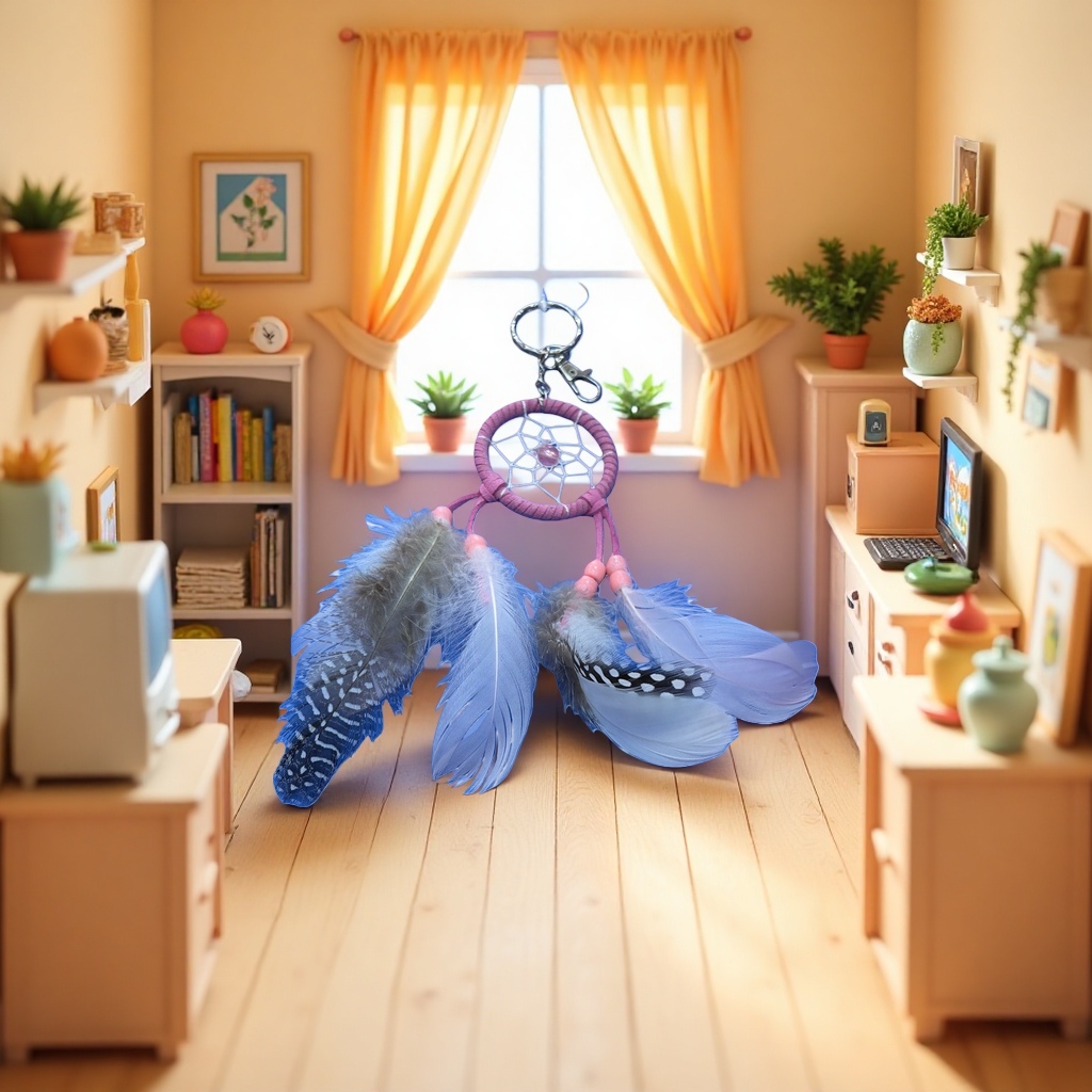 Dreamy dreamcatcher, wooden decoration, dream guardian, exquisite hanging decoration, indoor display item Specification image