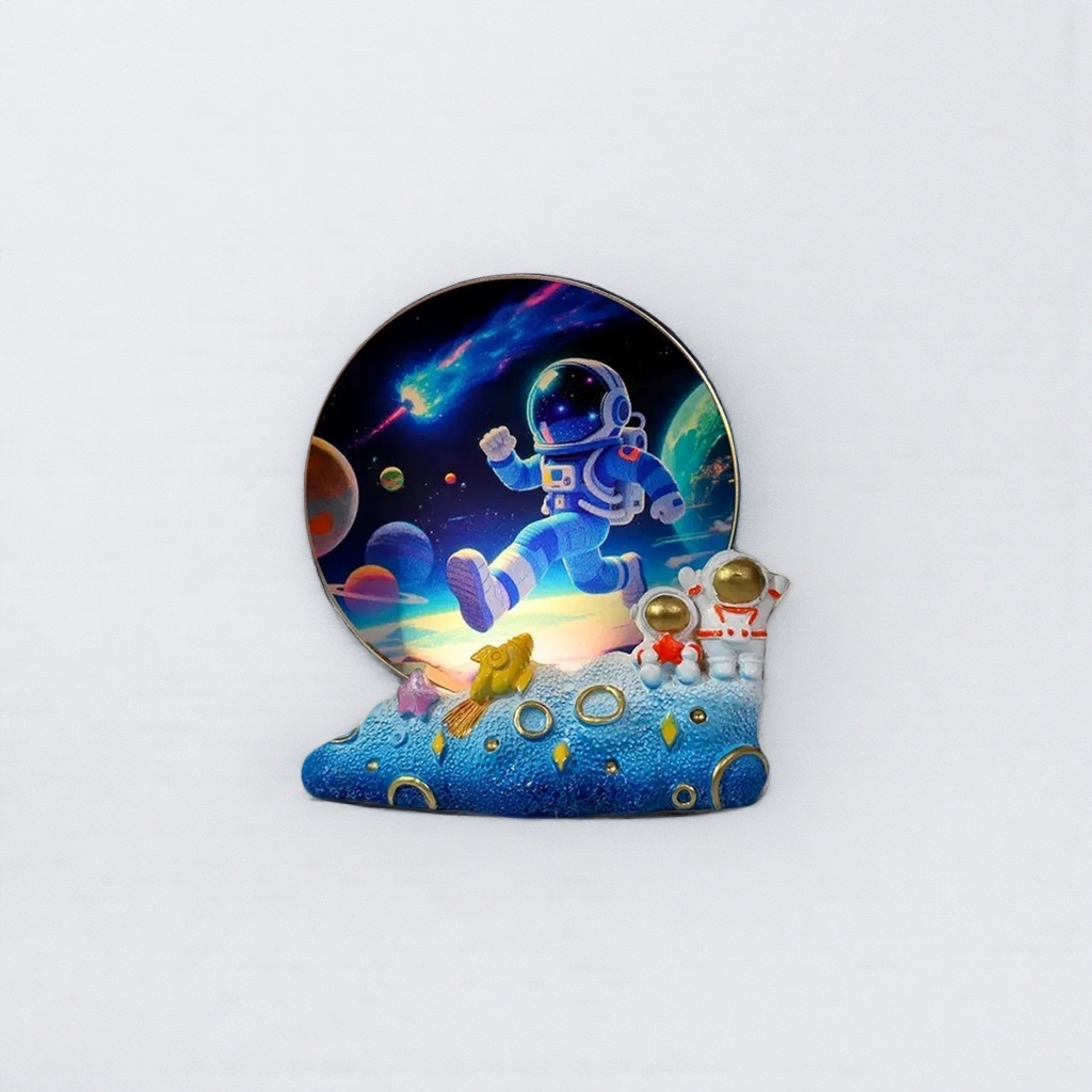 diy colorful crystal round cakes, starry sky ornaments, luminous night lights, creative handcrafted gifts, astronaut table lamps Specification image