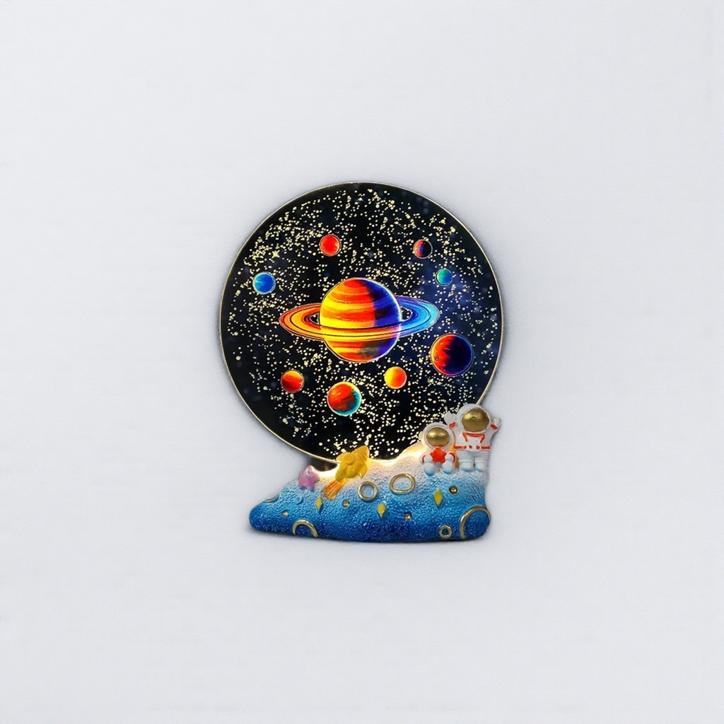 diy colorful crystal round cakes, starry sky ornaments, luminous night lights, creative handcrafted gifts, astronaut table lamps