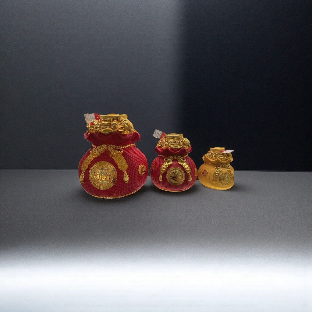 金色装饰红色布袋礼盒包装简约时尚送礼佳品