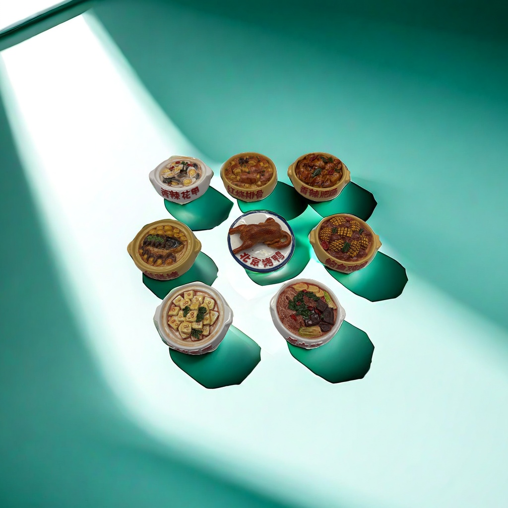 仿制菜肴模型陶瓷工艺品精致摆件厨房装饰品仿真食物模型