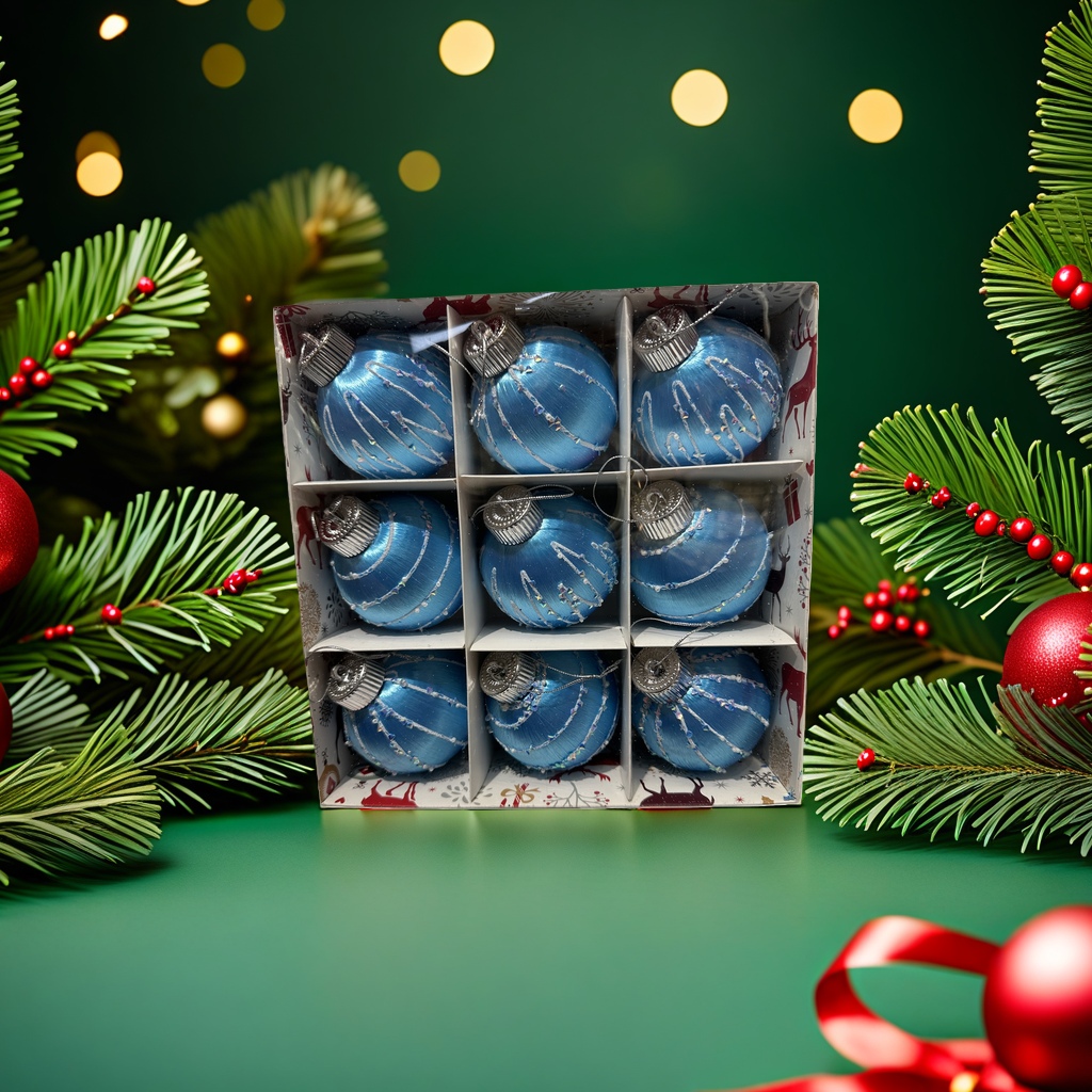 Blue Christmas balls, Christmas decorative balls, hanging ornaments, and festive atmosphere decorations Specification image