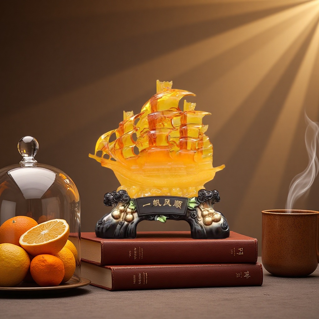 Sailing boat ornaments, home decoration ornaments and handicrafts details Picture