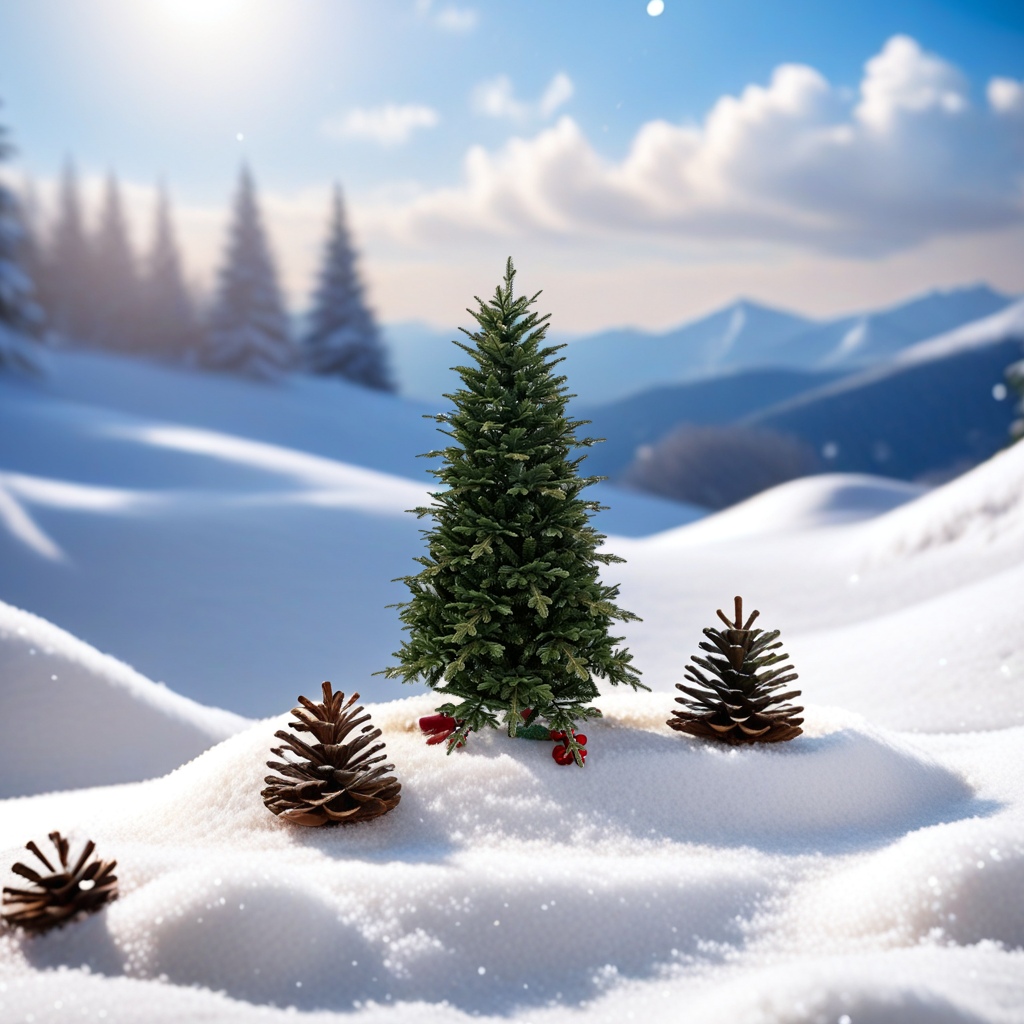 Green pine needle Christmas tree decorative item for home beautification and festival decoration Specification image